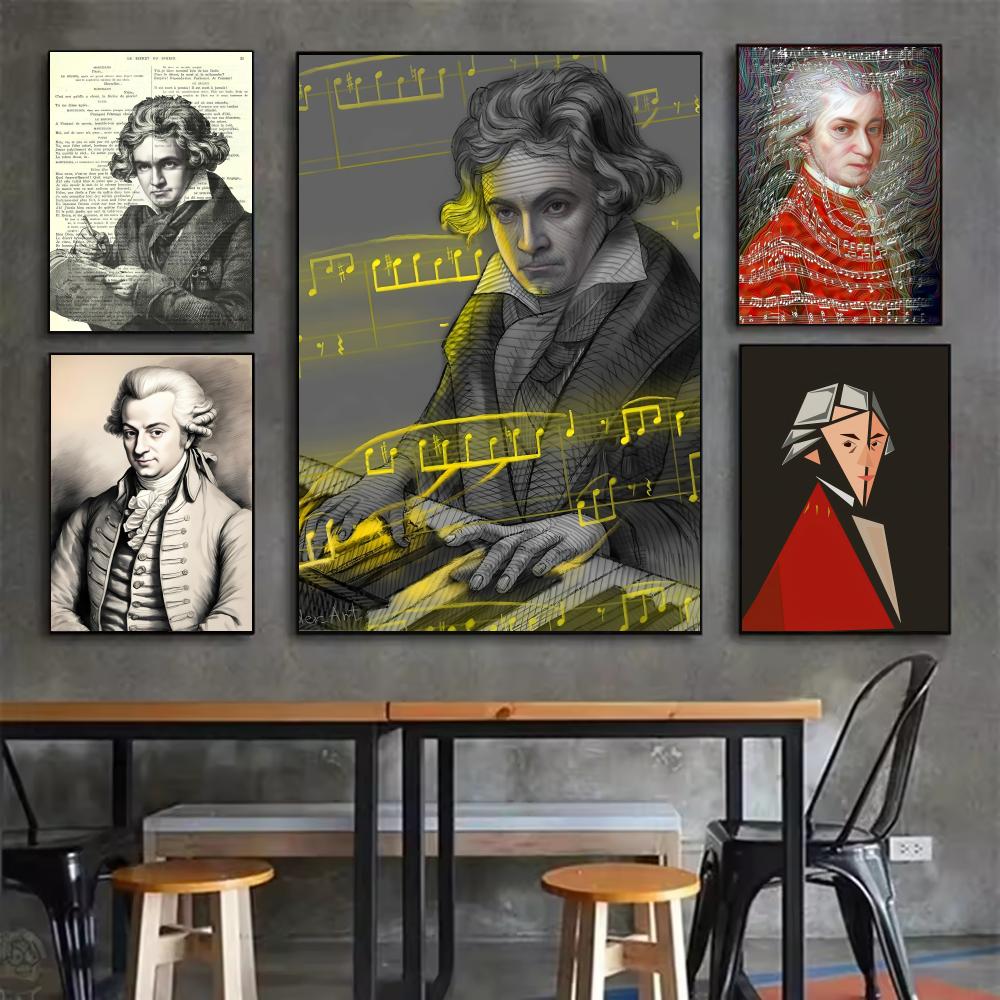 Interior Design Studio - Classic Music M-Mozart Poster Minimalist Easy-Apply
