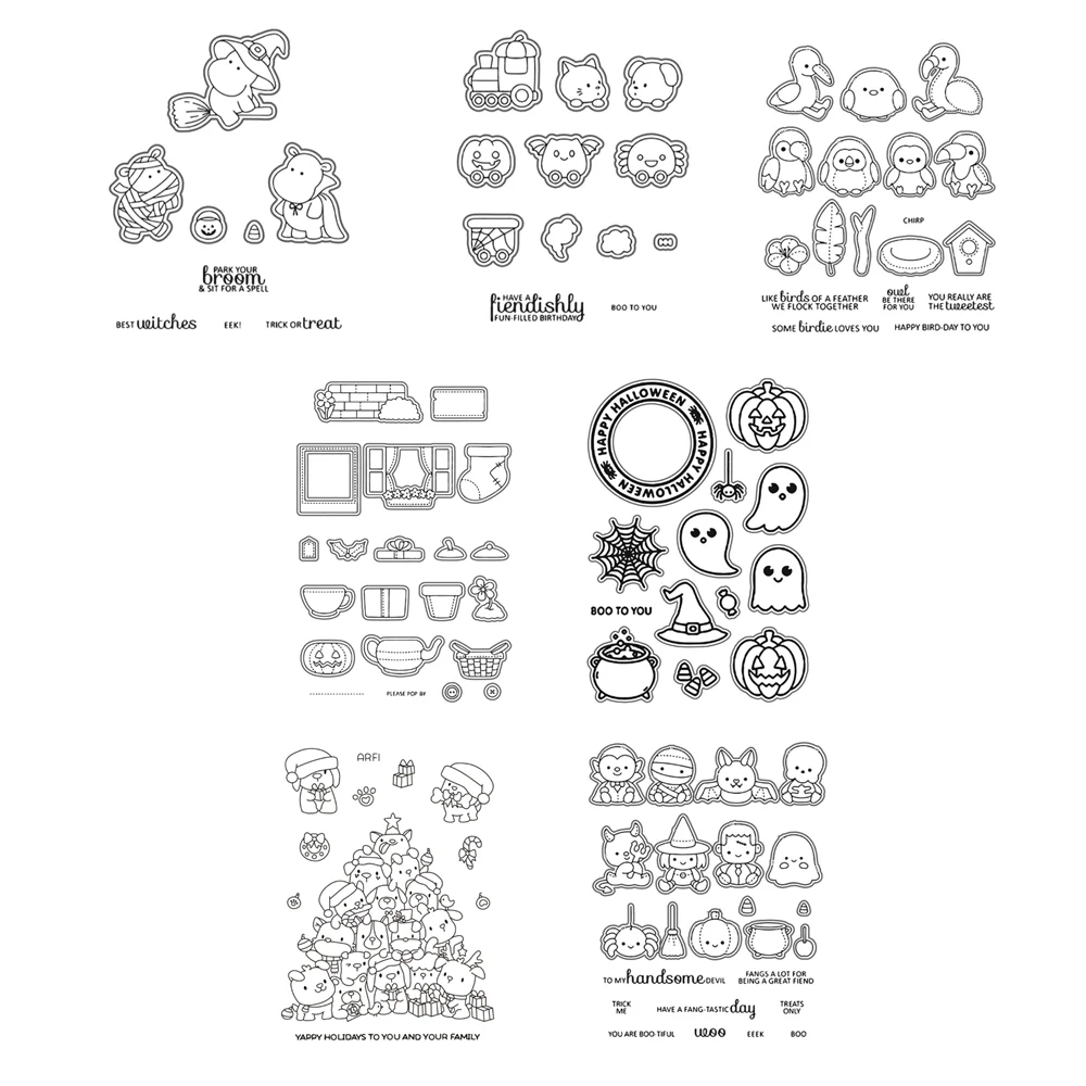 Interior Design Paper - Cutting Dies and Clear Stamps Set
