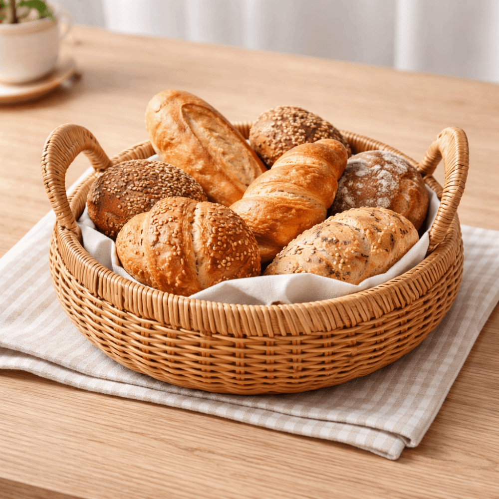 Rattan Tray Handle - Large Capacity Imitation Rattan Storage Basket