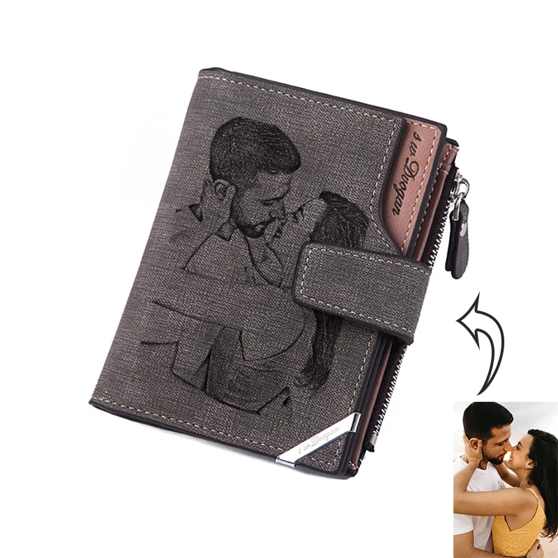 Interior Design Name Card - Custom Personalized Photo Wallets Men Short
