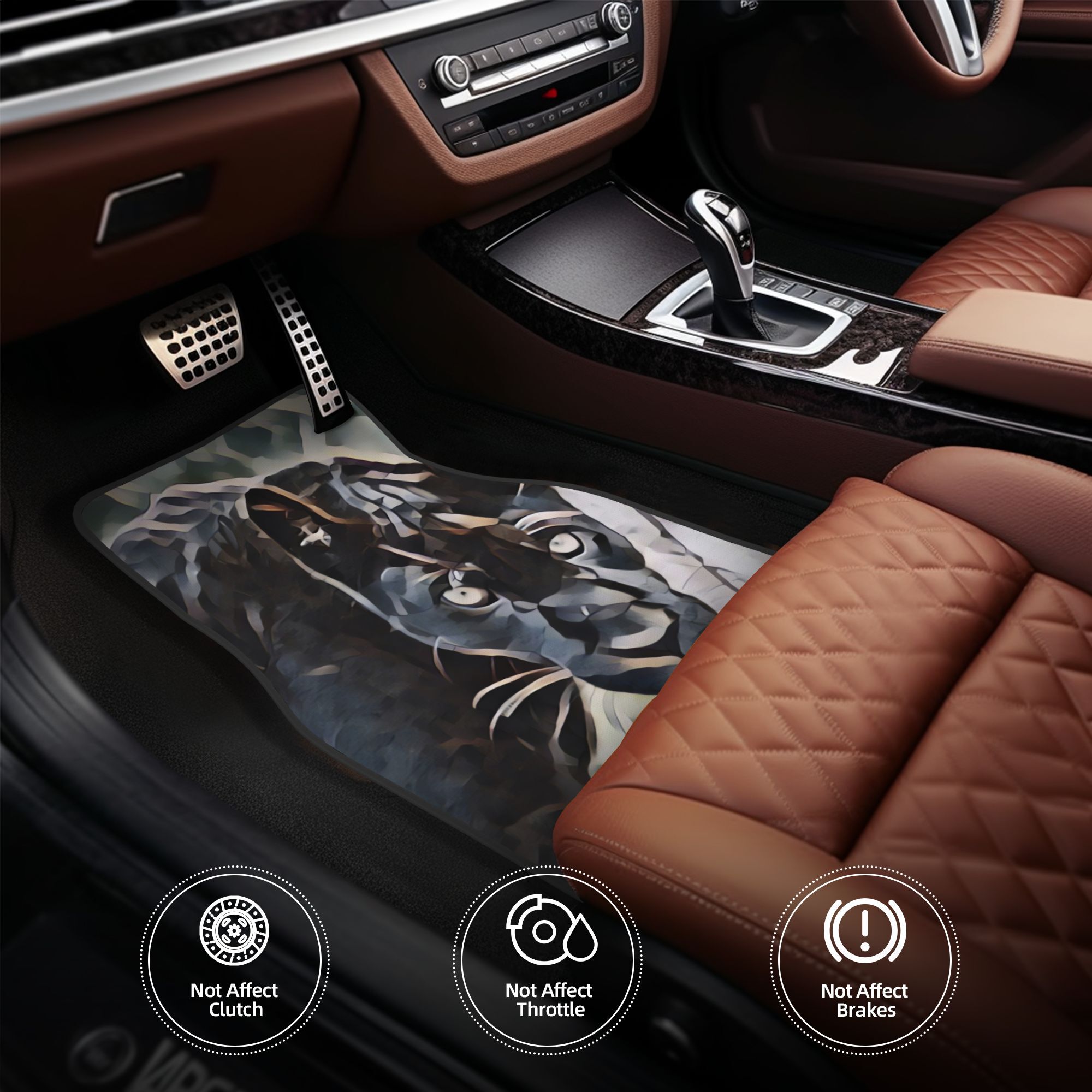 Interior Design Studio - 4pcs Black Panther In Studio Car
