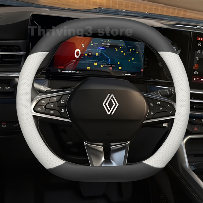 Interior Design Tech - Leather Car Steering Wheel Cover For