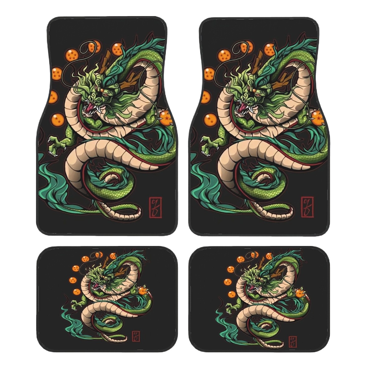 Interior Design Course - 4pcs Dragon King Design Car Mats,