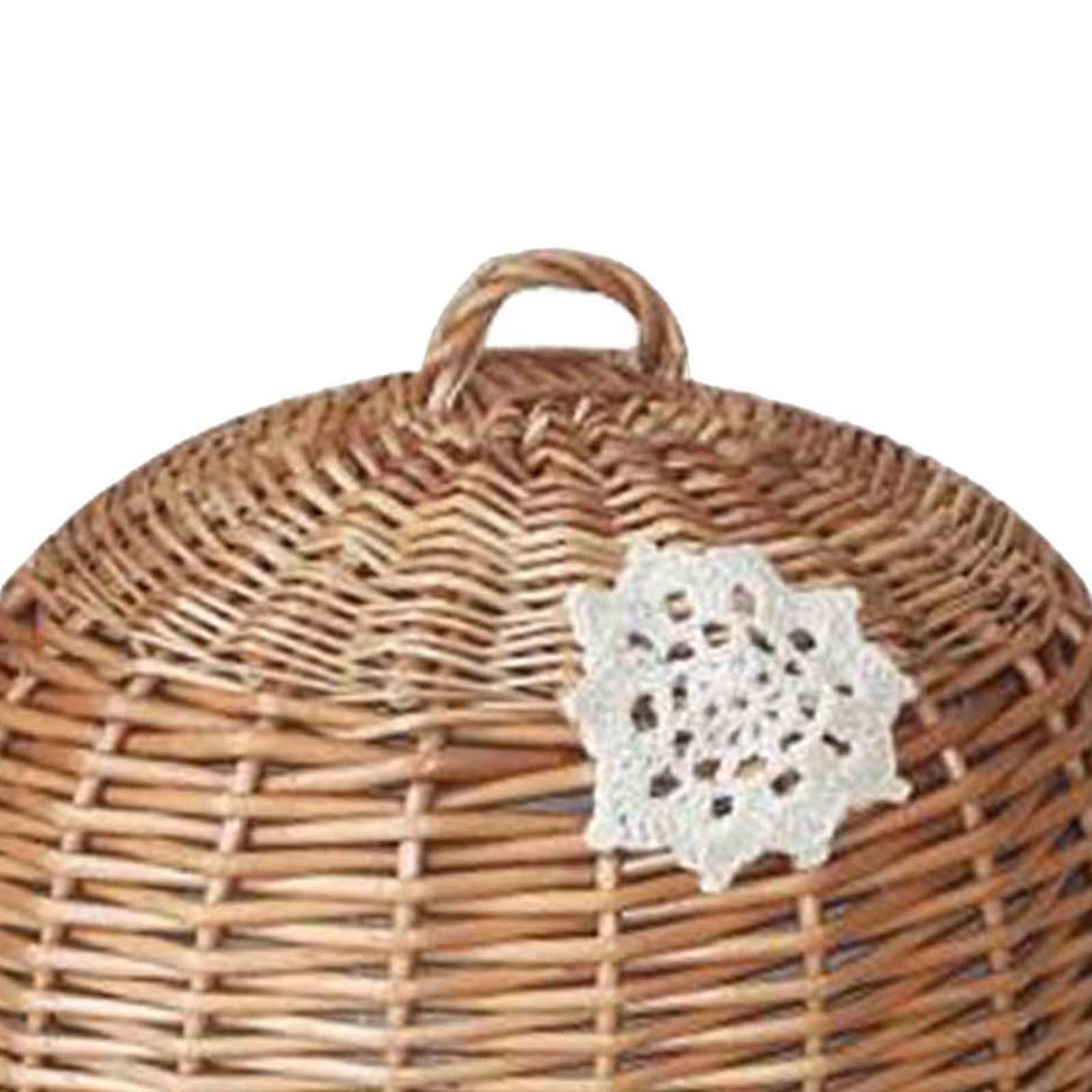Rattan Tray Handle - Food Dome Lid and Serving Tray