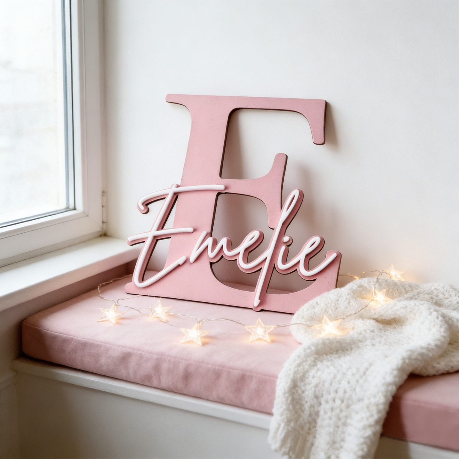 Interior Design Names - 1pc Double-layer Wooden Name Decoration Plaque,