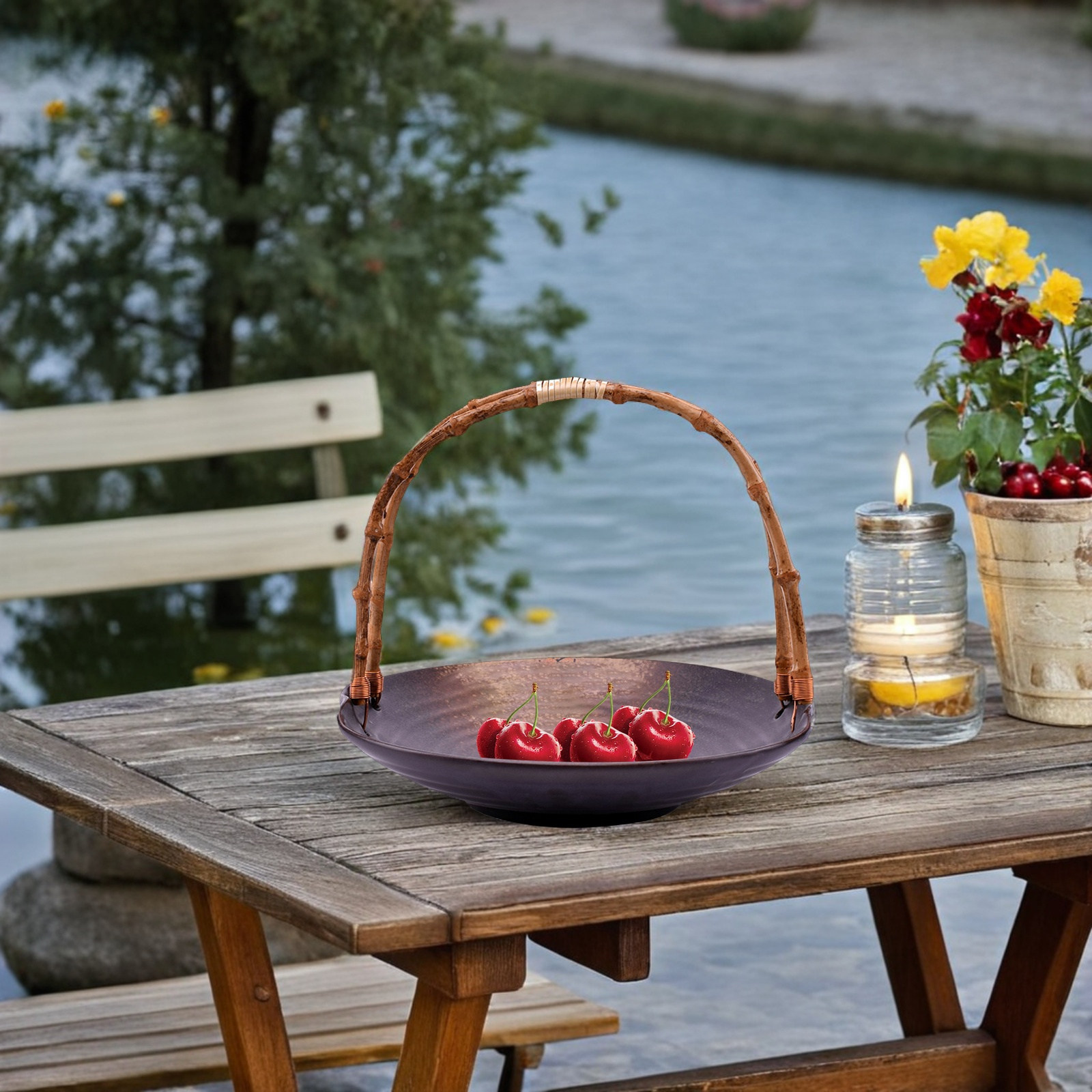 Rattan Tray Handle - Rattan Wicker Serving Tray Handle Handwoven