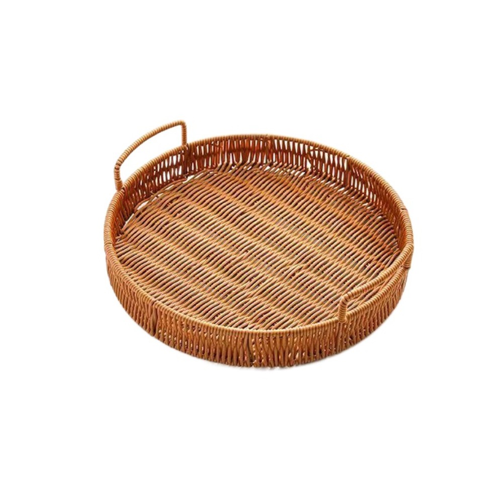 Rattan Tray Handle - Large Capacity Imitation Rattan Storage Basket