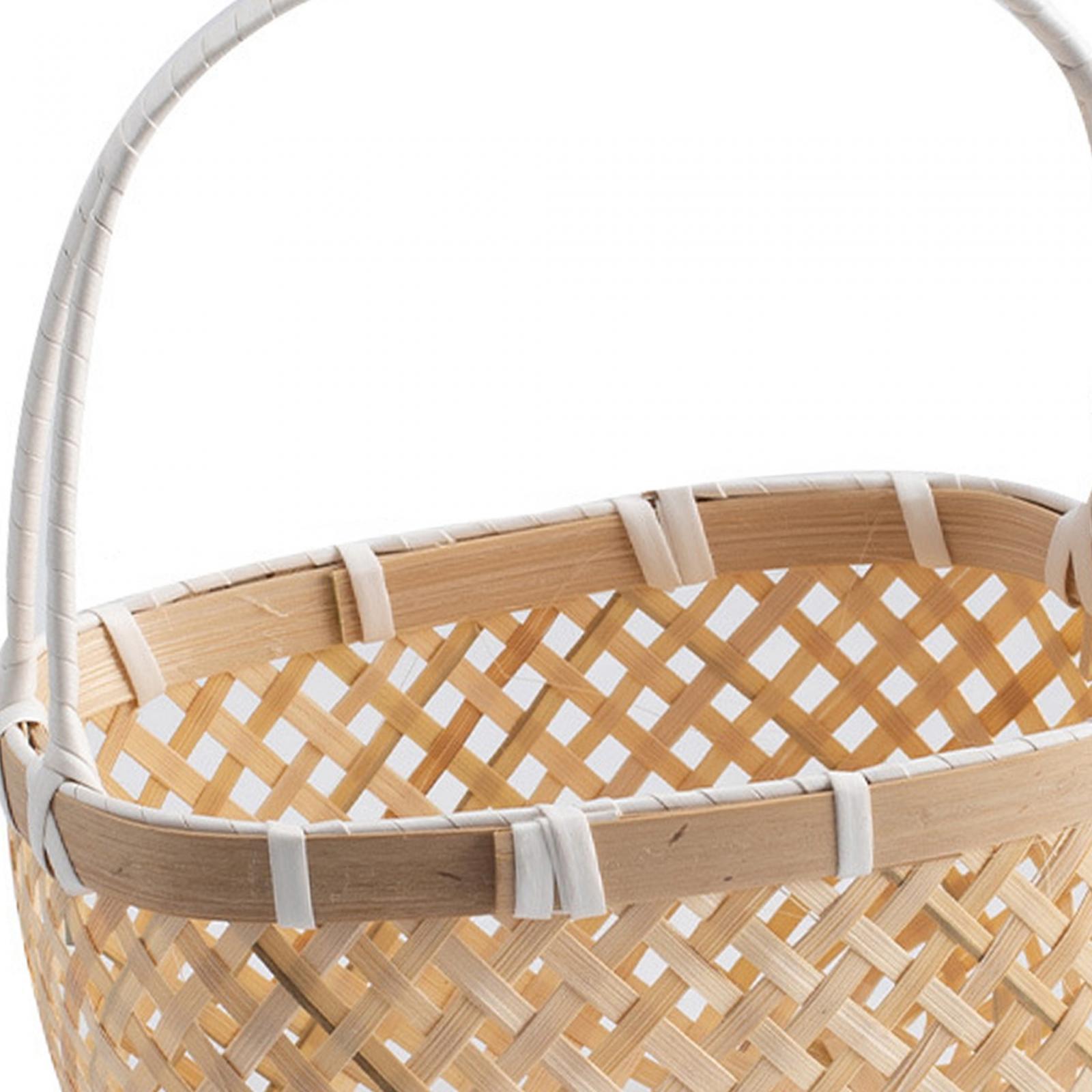 Rattan Tray Handle - Multipurpose Woven Basket with Handle Breakfast