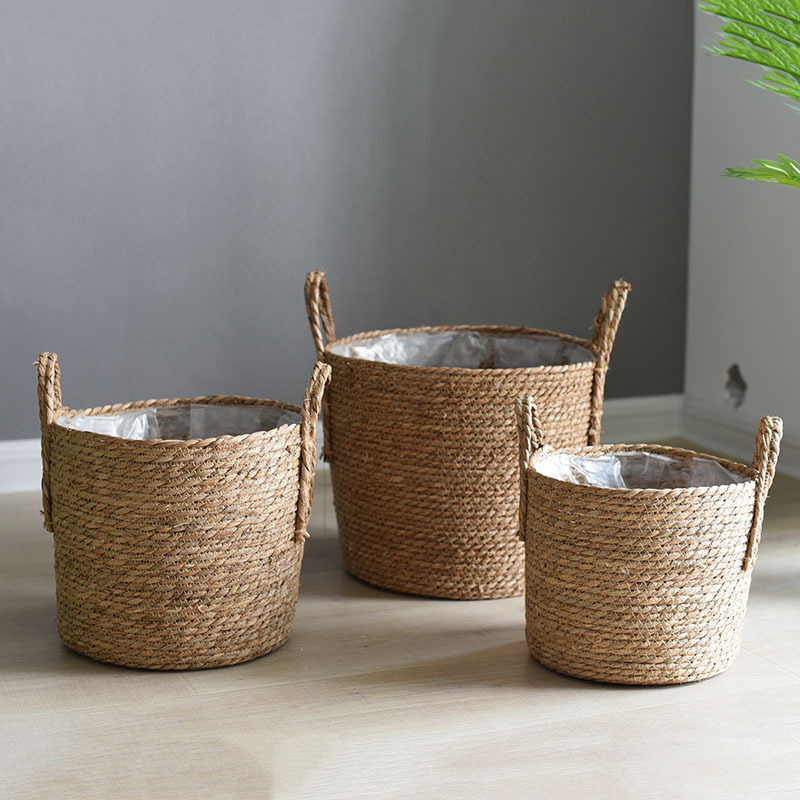 1PC Handwoven natural rattan h - Rattan Tray Handle ulasan dan harga