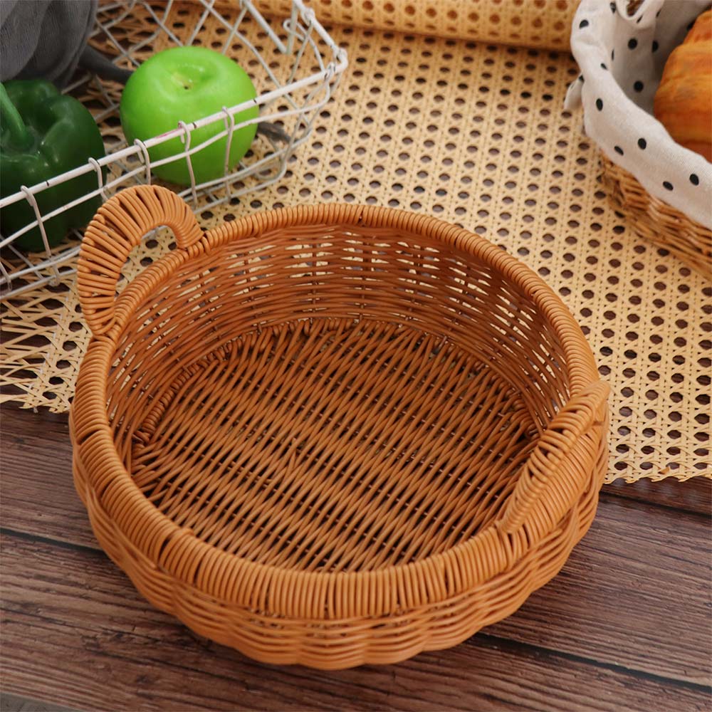Large Capacity Imitation Ratta - Rattan Tray Handle ulasan dan harga