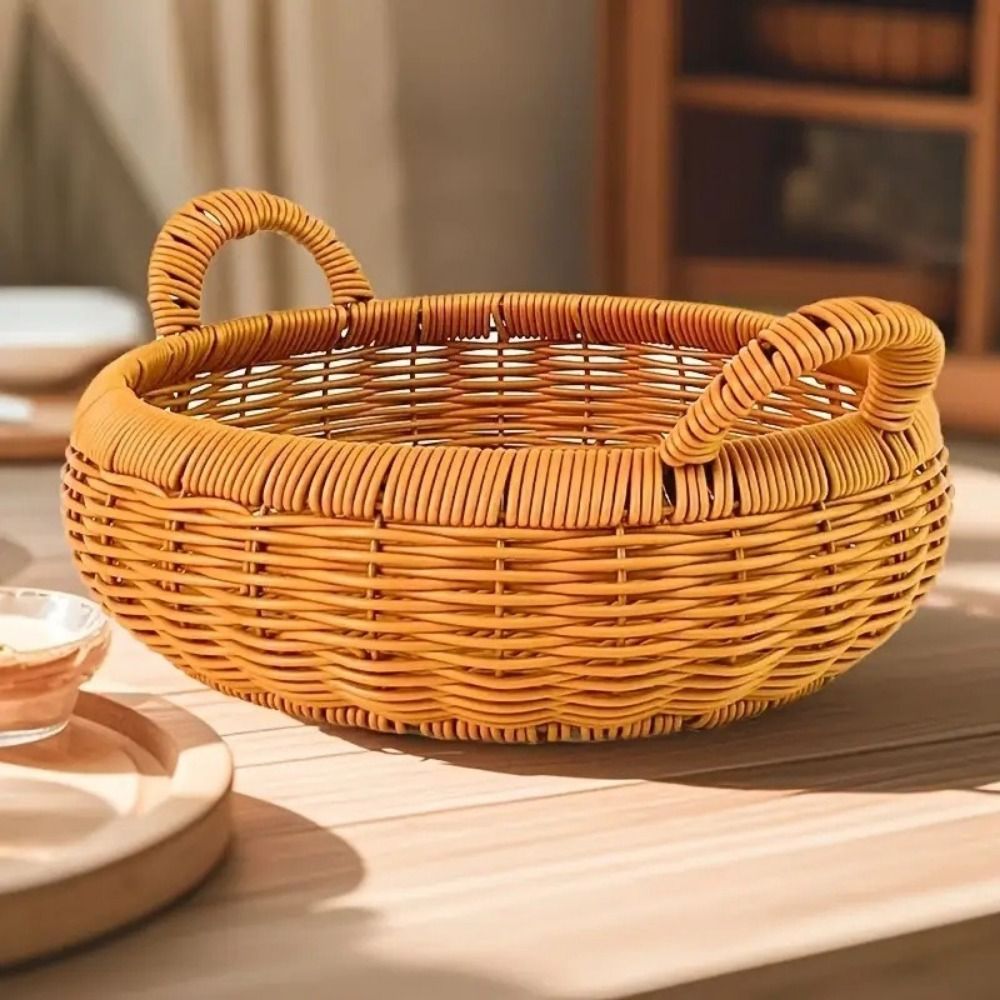 Large Capacity Imitation Ratta - Rattan Tray Handle ulasan dan harga