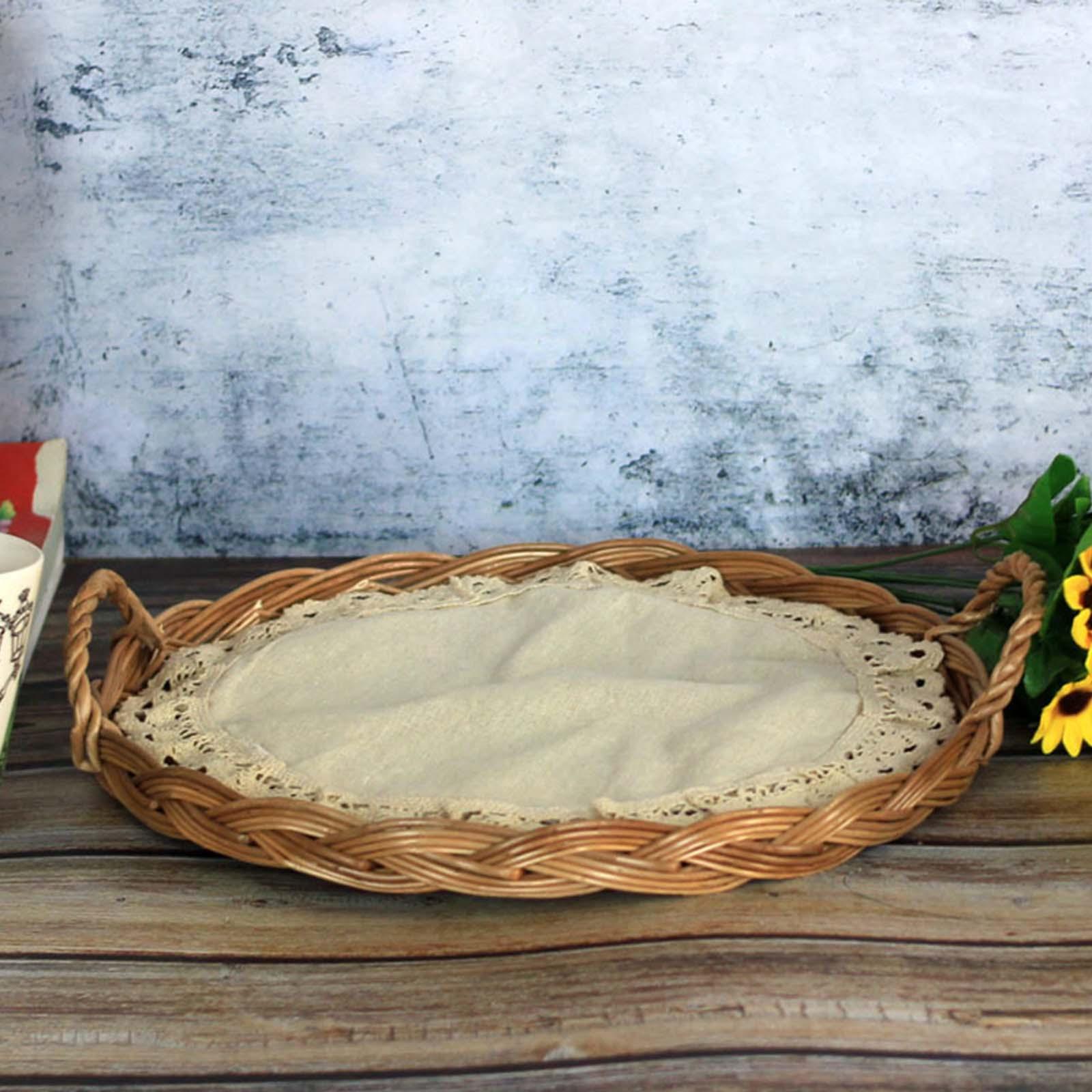 Food Dome Lid and Serving Tray - Rattan Tray Handle ulasan dan harga