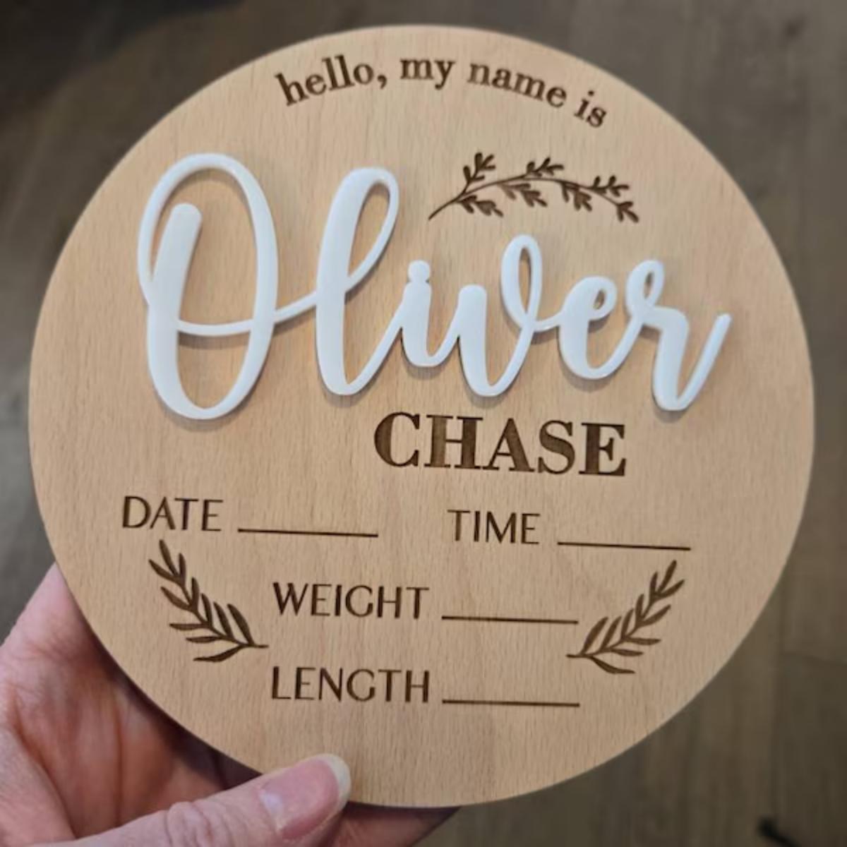 1Pc Custom Baby Announcement S - Interior Design Names ulasan dan harga