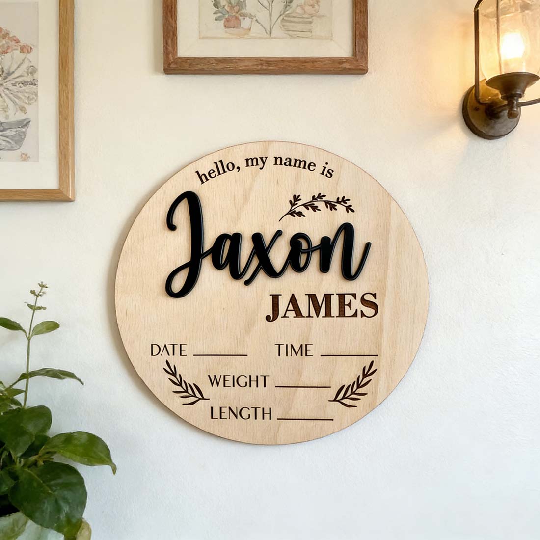 1Pc Custom Baby Announcement S - Interior Design Names ulasan dan harga