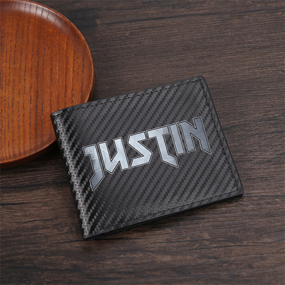 Metal styled name Justin logo  - Interior Design Name Card ulasan dan harga