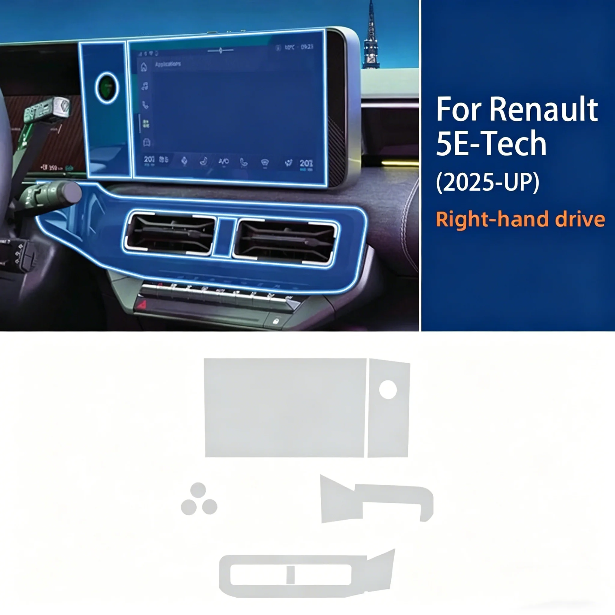 For Renault 5 E-Tech 2025-2026 - Interior Design Tech ulasan dan harga