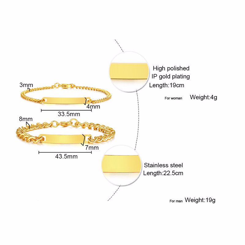 Plate Id Tag Bar Bracelet Cuba - Interior Design Names ulasan dan harga