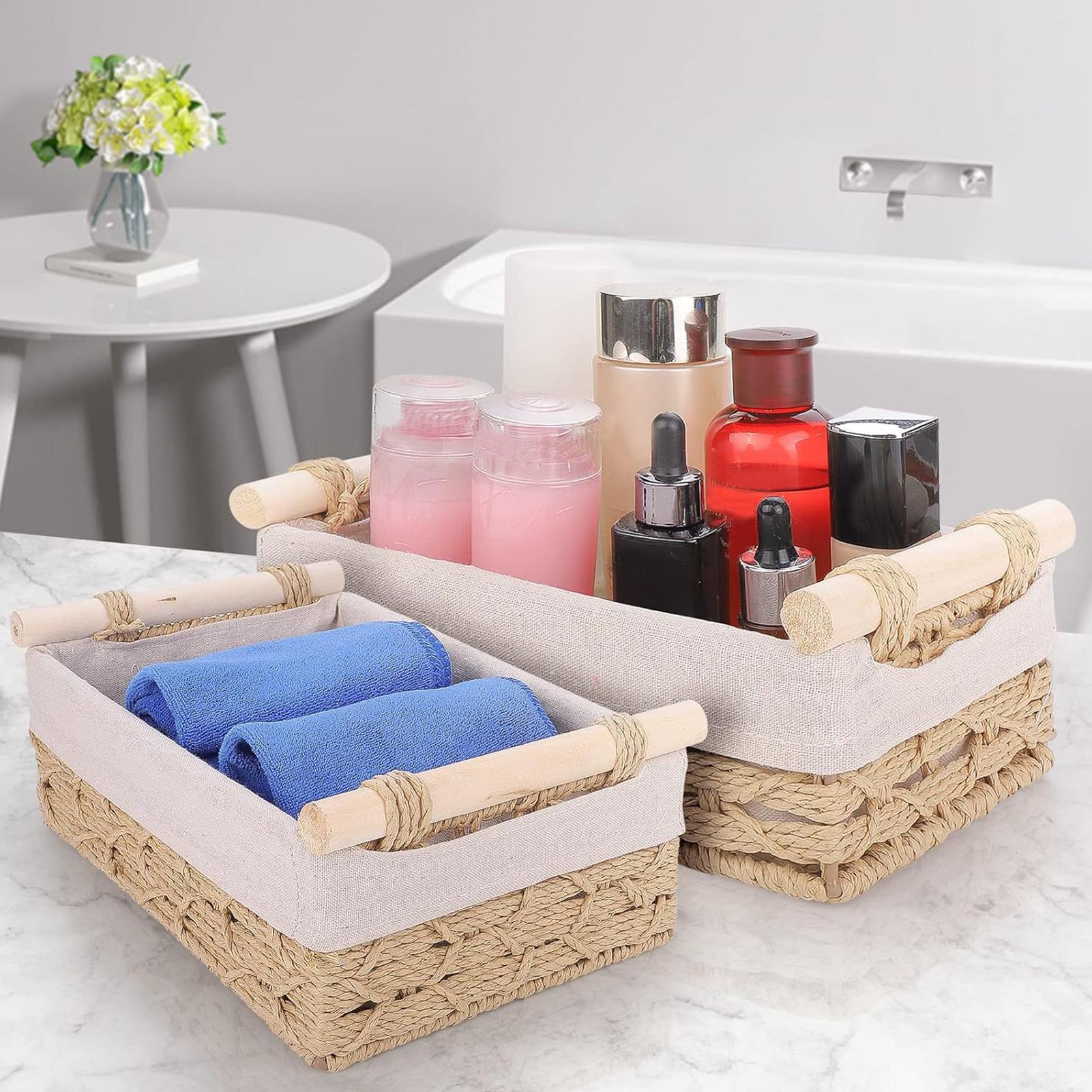 Storage Basket with Handles &  - Rattan Tray Handle ulasan dan harga