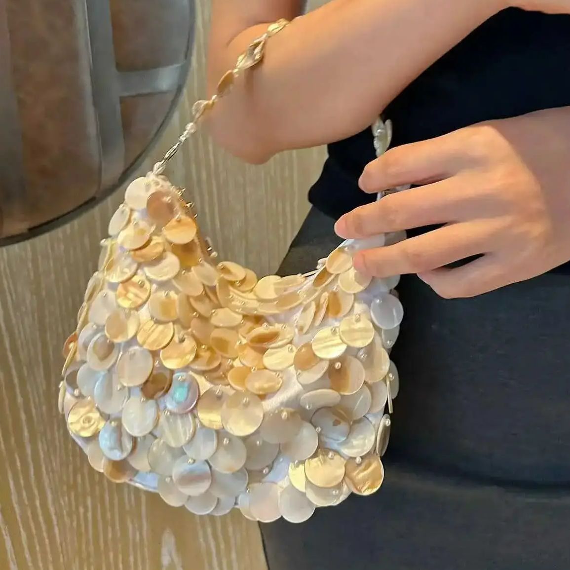 Luxury Sequin Internal Chain S - Interior Design Intern ulasan dan harga