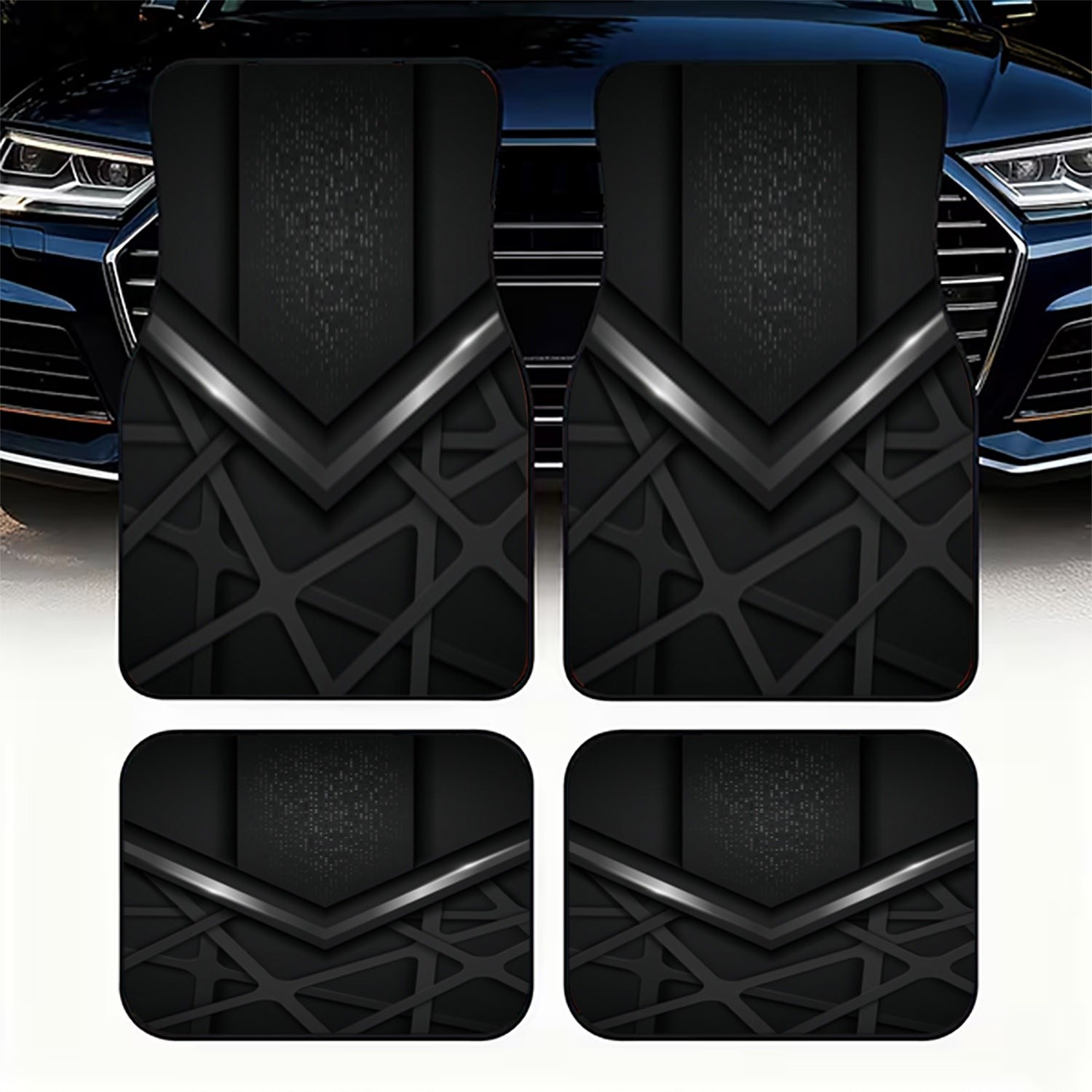 4pcs Car Floor Mats With Futur - Interior Design Tech ulasan dan harga